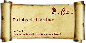 Meinhart Csombor névjegykártya